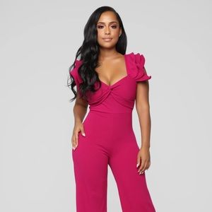 Hot Pink women jumpsuit size Medium